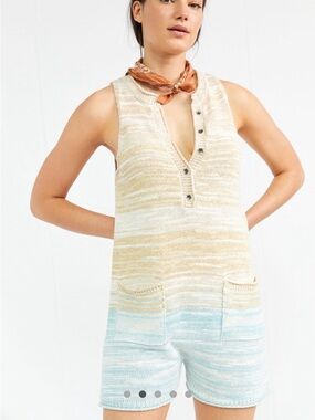 Daily Practice by Anthropologie
Blue Cream Striped Knit Romper